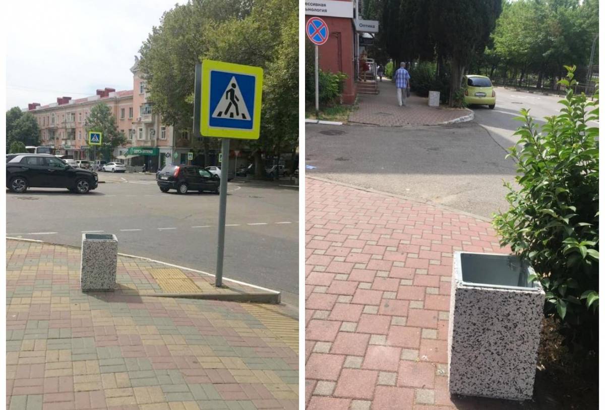 В Туапсе устанавливают дополнительные урны для мусора